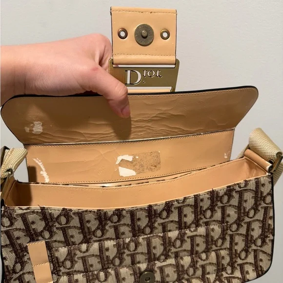 Dior Vintage Columbus Beige and Brown Shoulder Bag - Picture 6 of 6